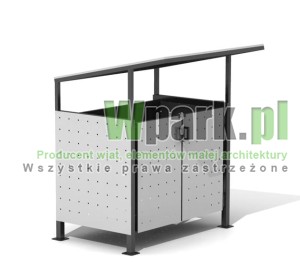Wiata śmietnikowa BOKS 20 na dwa pojemniki do 240 L