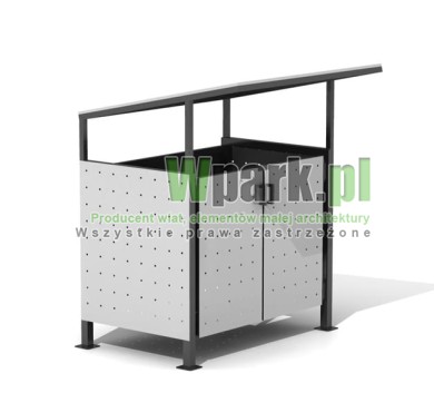 Wiata śmietnikowa BOKS 20 na dwa pojemniki do 240 L