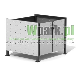 Osłona śmietnikowa BOKS 21 na jeden pojemnik do 1100 L