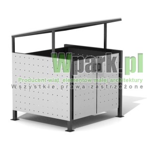 Wiata śmietnikowa BOKS 22 na jeden pojemnik do 1100 L