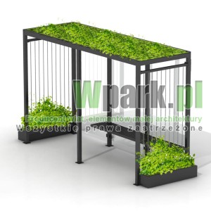 Palarnia GLAS 02 ściany szklane dach zielony