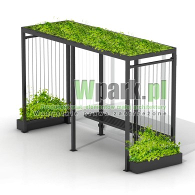 Palarnia GLAS 02 ściany szklane dach zielony