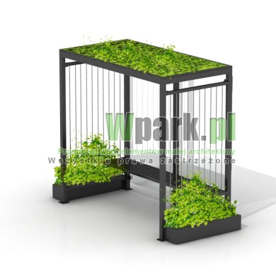 Palarnia GLAS 01 ściany szklane dach zielony