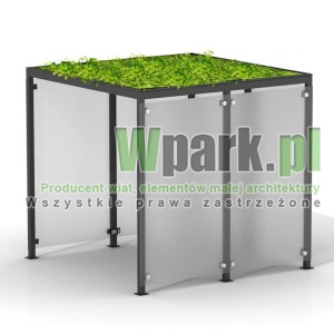 Palarnia GLAS 04 ściany szklane dach zielony