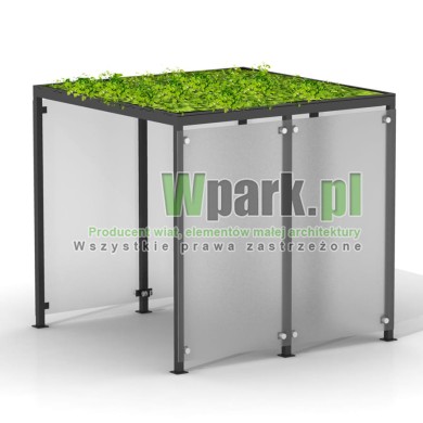 Palarnia GLAS 04 ściany szklane dach zielony