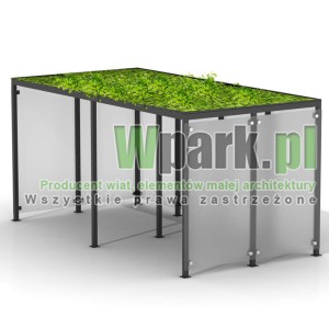 Palarnia GLAS 05 ściany szklane dach zielony