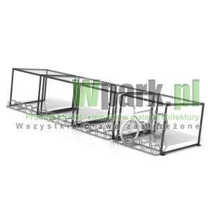 Wiata na rowery CUBE na 20 rowerów  z dachem