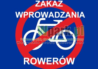 Znak, tabliczka zakaz wprowadzania rowerów 08 (kod:297210/08/P) (1)