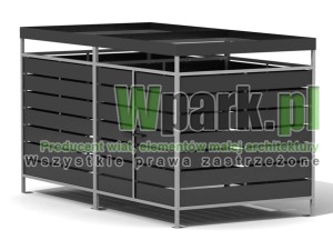 Wiata śmietnikowa 02 aluminiowa 2000 mm na 4000 mm