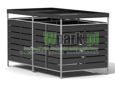 Wiata śmietnikowa 02 aluminiowa 2000 mm na 4000 mm
