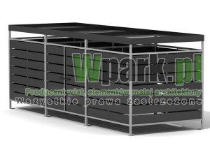 Wiata śmietnikowa 03 aluminiowa 2000 mm na 6000 mm