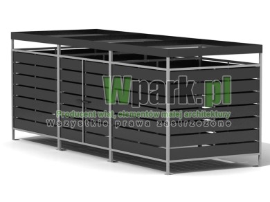 Wiata śmietnikowa 03 aluminiowa 2000 mm na 6000 mm