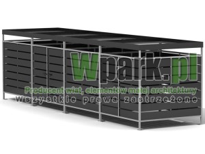 Wiata śmietnikowa 04 aluminiowa 2000 mm na 8000 mm