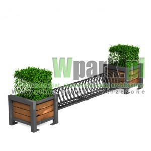 Stojak rowerowy MODE z donicami 01