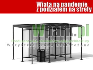  ANTY - COVID Palarnia MINI 16 ściany poliwęglan komorowy, wiata palarnia