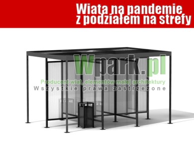  ANTY - COVID Palarnia MINI 16 ściany poliwęglan komorowy, wiata palarnia