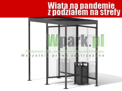  ANTY - COVID Palarnia MINI 18 ściany poliwęglan komorowy, wiata palarnia