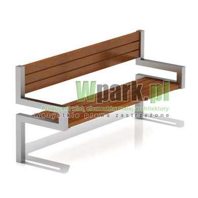 Ławka MODE 03 stal nierdzewna