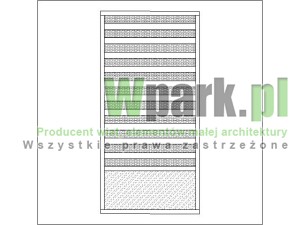 Moduł ściany bocznej lub tylnej wysokość 2000 mm szerokość 1000 mm wypełnienie deski iglaste z blachą