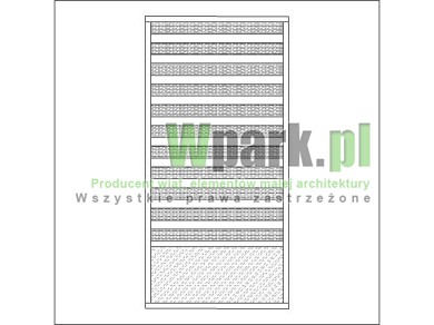 Moduł ściany bocznej lub tylnej wysokość 2000 mm szerokość 1000 mm wypełnienie deski iglaste z blachą