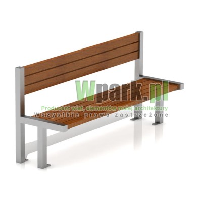 Ławka MODE 08 stal nierdzewna