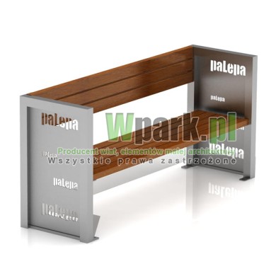 Ławka MODE 11 stal nierdzewna z dowolnym napisem