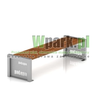 Ławka MODE 14 stal nierdzewna z dowolnym napisem