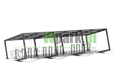 Wiata rowerowa FROG - na 24 rowery
