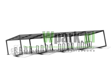 Wiata rowerowa FROG - na 32 rowery