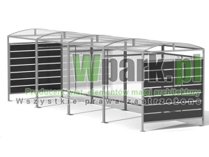 Wiata 17 AluPALEPA dach kolebkowy