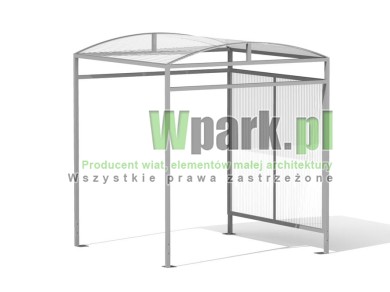 Wiata 02 AluPALEPA dach kolebkowy na 5 rowerów