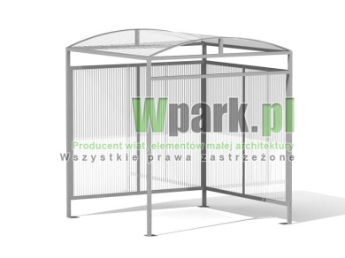 Wiata 03 AluPALEPA dach kolebkowy na 5 rowerów