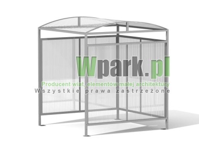 Wiata 04 AluPALEPA dach kolebkowy na 5 rowerów