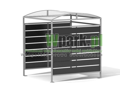 Wiata 05 AluPALEPA dach kolebkowy na 5 rowerów