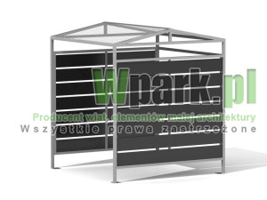 Wiata 05 AluPALEPA dach dwa spady na 5 rowerów