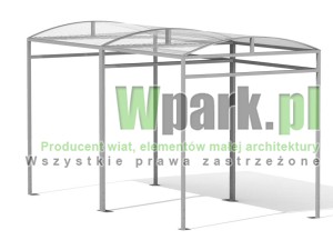 Wiata 07 AluPALEPA dach kolebkowy na 10 rowerów
