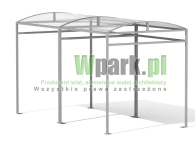 Wiata 07 AluPALEPA dach kolebkowy na 10 rowerów