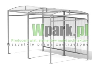 Wiata 08 AluPALEPA dach kolebkowy na 10 rowerów