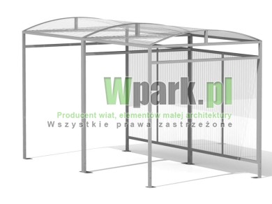 Wiata 08 AluPALEPA dach kolebkowy na 10 rowerów