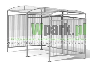 Wiata 09 AluPALEPA dach kolebkowy na 10 rowerów