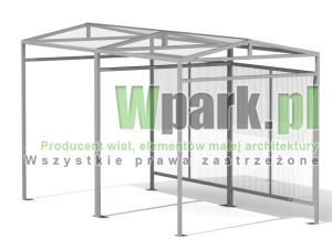 Wiata 08 AluPALEPA dach dwa spady na 10 rowerów