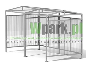 Wiata 09 AluPALEPA dach dwa spady na 10 rowerów