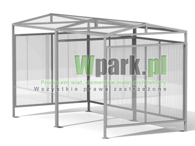 Wiata 09 AluPALEPA dach dwa spady na 10 rowerów
