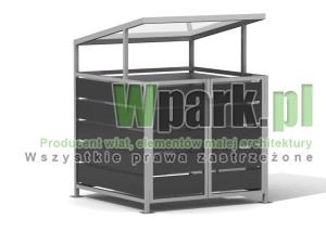 Osłona śmietnikowa AluBOKS 09 z dachem