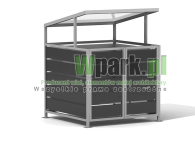 Osłona śmietnikowa AluBOKS 09 z dachem