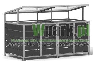 Osłona śmietnikowa AluBOKS 10 z dachem