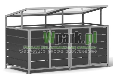 Osłona śmietnikowa AluBOKS 10 z dachem