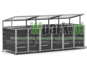 Osłona śmietnikowa AluBOKS 11 z dachem