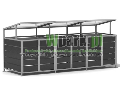 Osłona śmietnikowa AluBOKS 11 z dachem