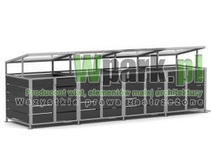 Osłona śmietnikowa AluBOKS 12 z dachem